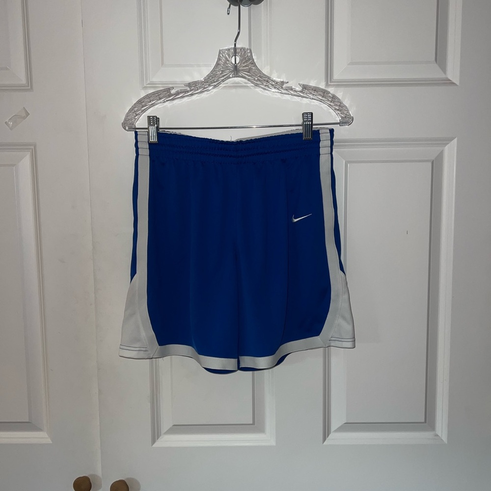 Nike Women's Athletic Shorts in Blue and White